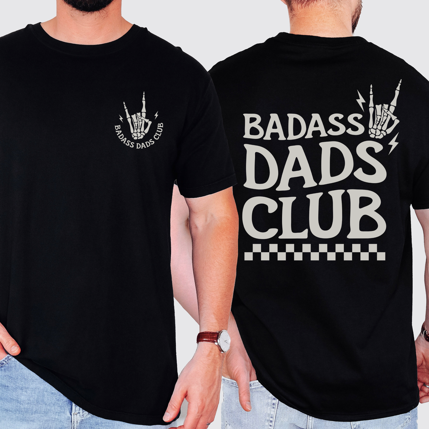 Badass Dads Club, Skeleton, Brother, Father's Day, Husband, Guy Gift, Comfort Colors T-Shirt