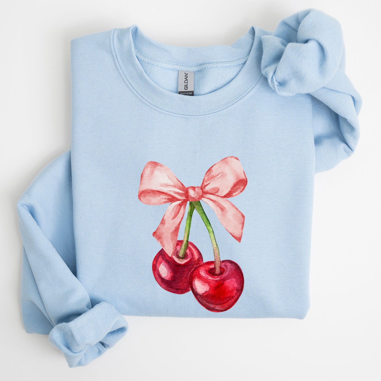 Cherries, Pink Bows, Coquette, Girly, Soft Girl Era Sweatshirt