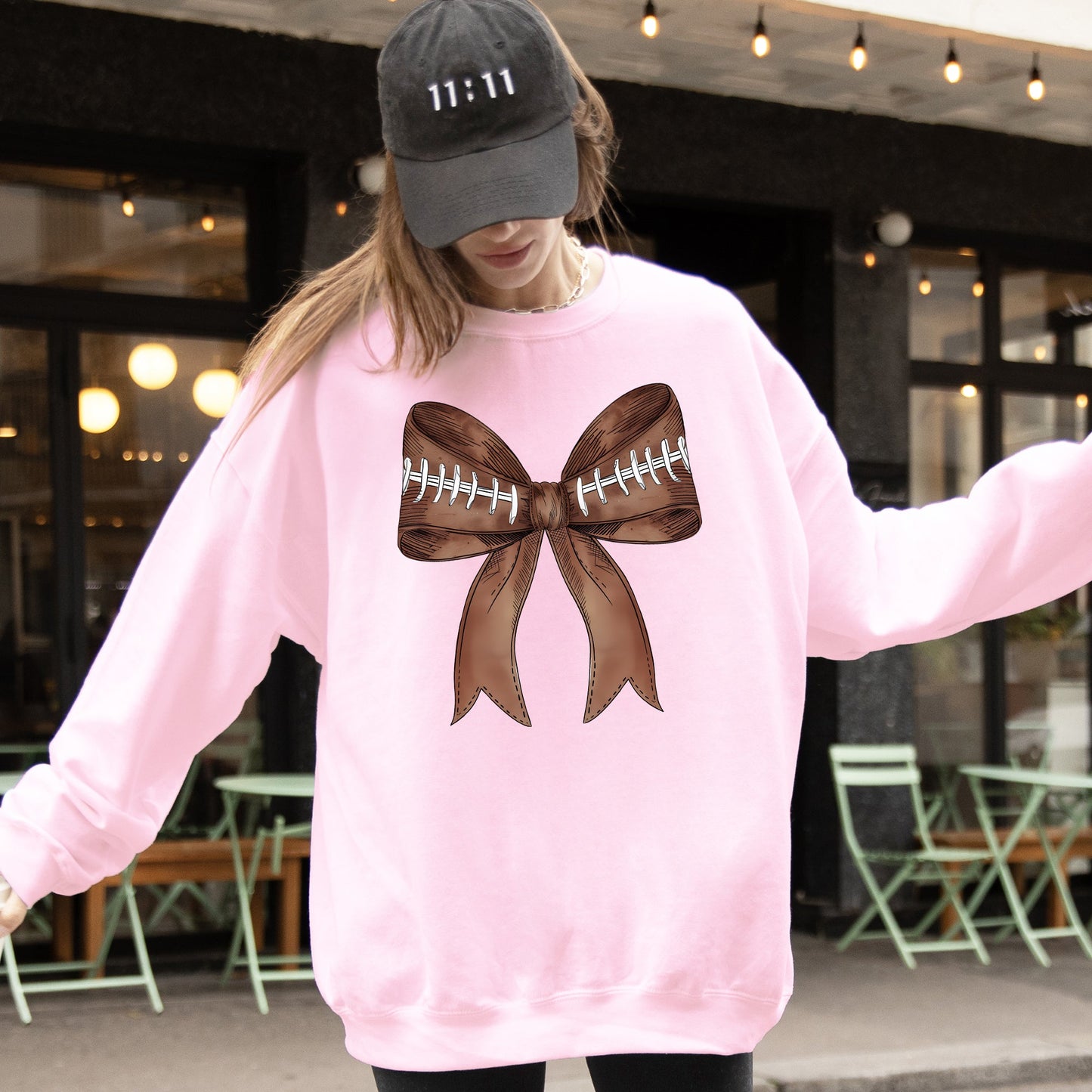 Football Coquette, Girly, Sports, Game Day, Big Game, Touchdown, Tailgate Party Sweatshirt