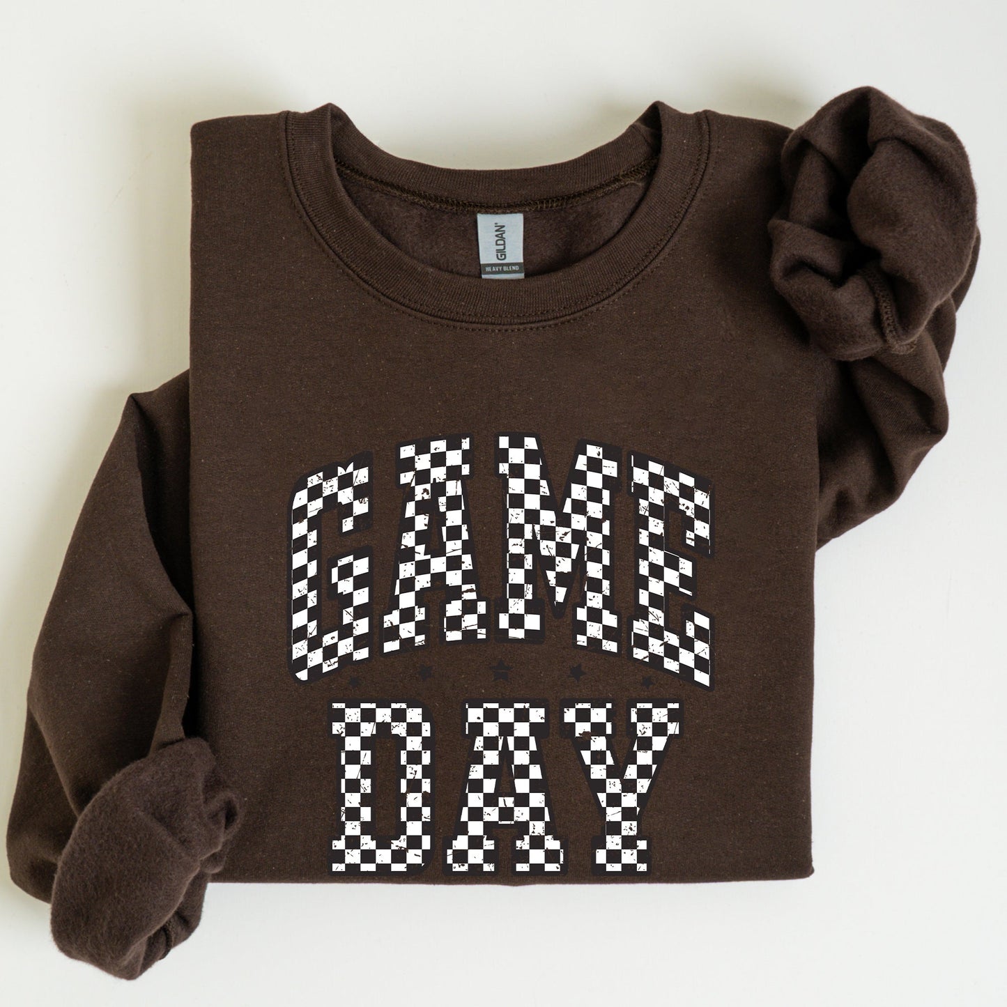 Game Day, Checkered, Football, Sports, Big Game, Touchdown, Tailgate Party Sweatshirt