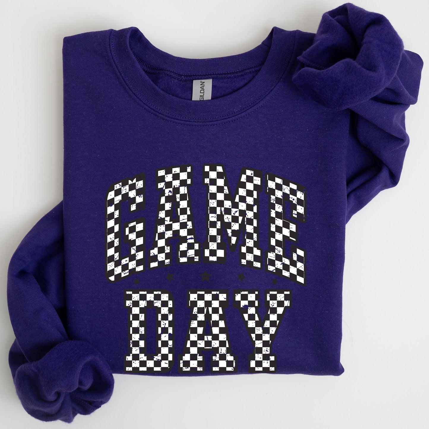 Game Day, Checkered, Football, Sports, Big Game, Touchdown, Tailgate Party Sweatshirt