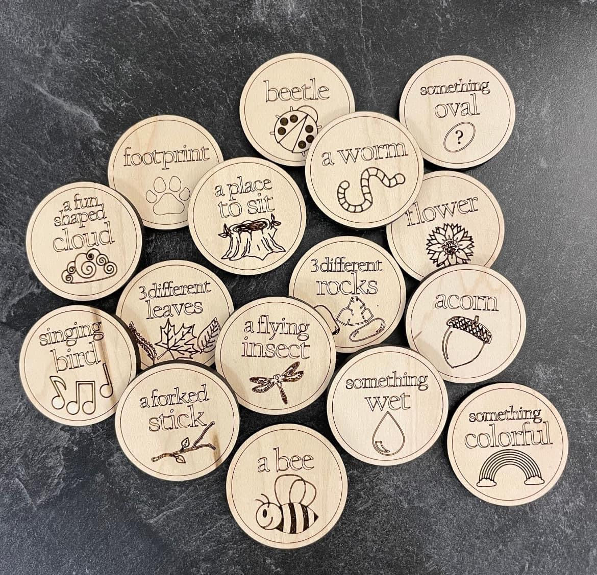 Outdoor Scavenger Hunt Tokens