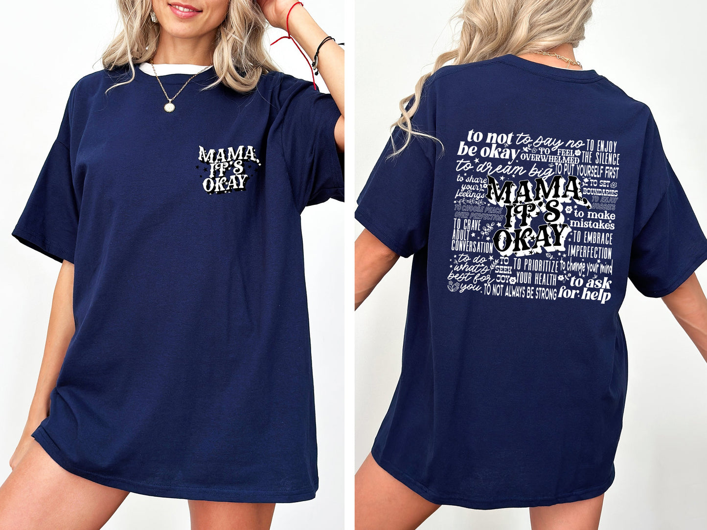 Mama It's Okay, Mental Health, Self Care, Motherhood, Mother's Day, Comfort Colors Tshirt