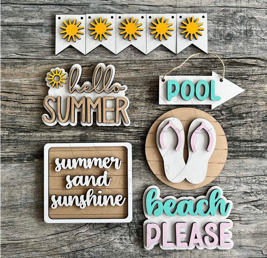 Hello Summer Tiered Tray