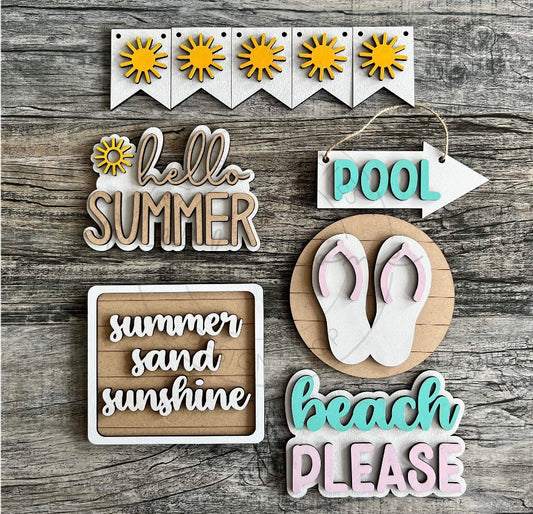 Hello Summer Tiered Tray