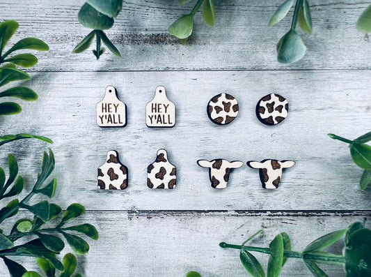 Cow Stud Earring Bundle
