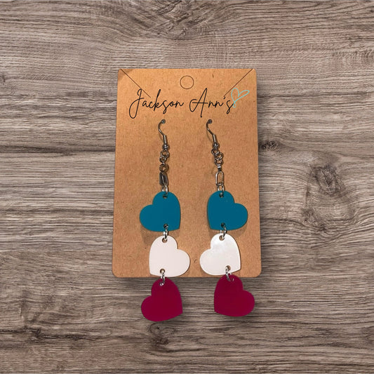 Cascading Heart Earrings