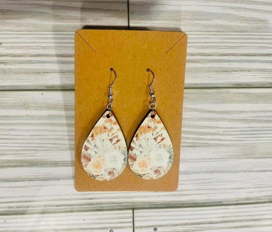 Boho Floral Teardrop Earrings